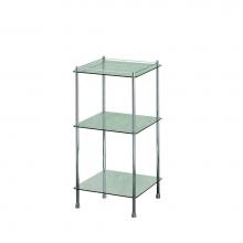 Valsan 57400CR - Essentials Chrome 3-Tier Glass Shelf Unit