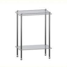 Valsan 66306CR - Kingston Chrome F/S Traditional Two Tier Glass Shelf W/Feet