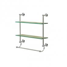 Valsan 66308CR - Kingston Chrome Two Tier Shelf W/ Towel Bar