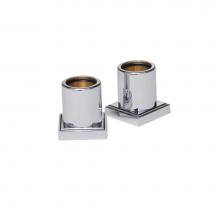 Valsan 67404CR - Cubis-Plus Shower Rod Brackets (Pair) Chrome