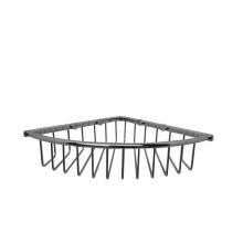 Valsan 53421MB - Essentials Matte Black Corner Wire Soap Basket Medium