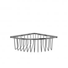 Valsan 53422MB - Essentials Matte Black Corner Wire Soap Basket Large