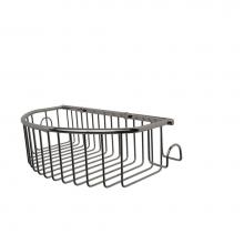 Valsan 53435MB - Essentials Matte Black Curved Basket W/Hooks