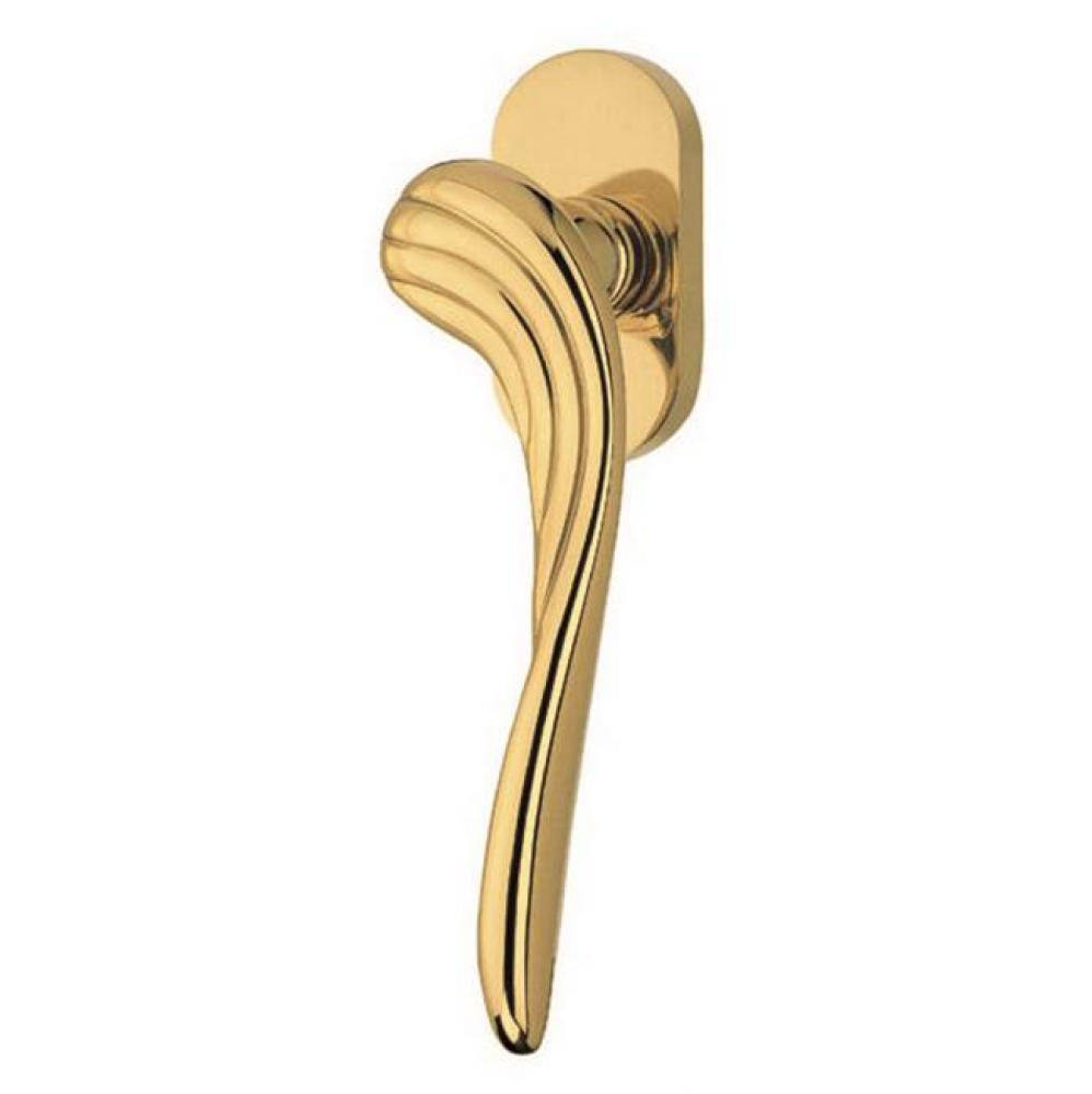 V & V Door Levers 03-Polish Brass