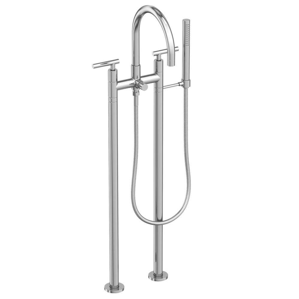 East Linear® Exposed Tub & Hand Shower Set w/Risers