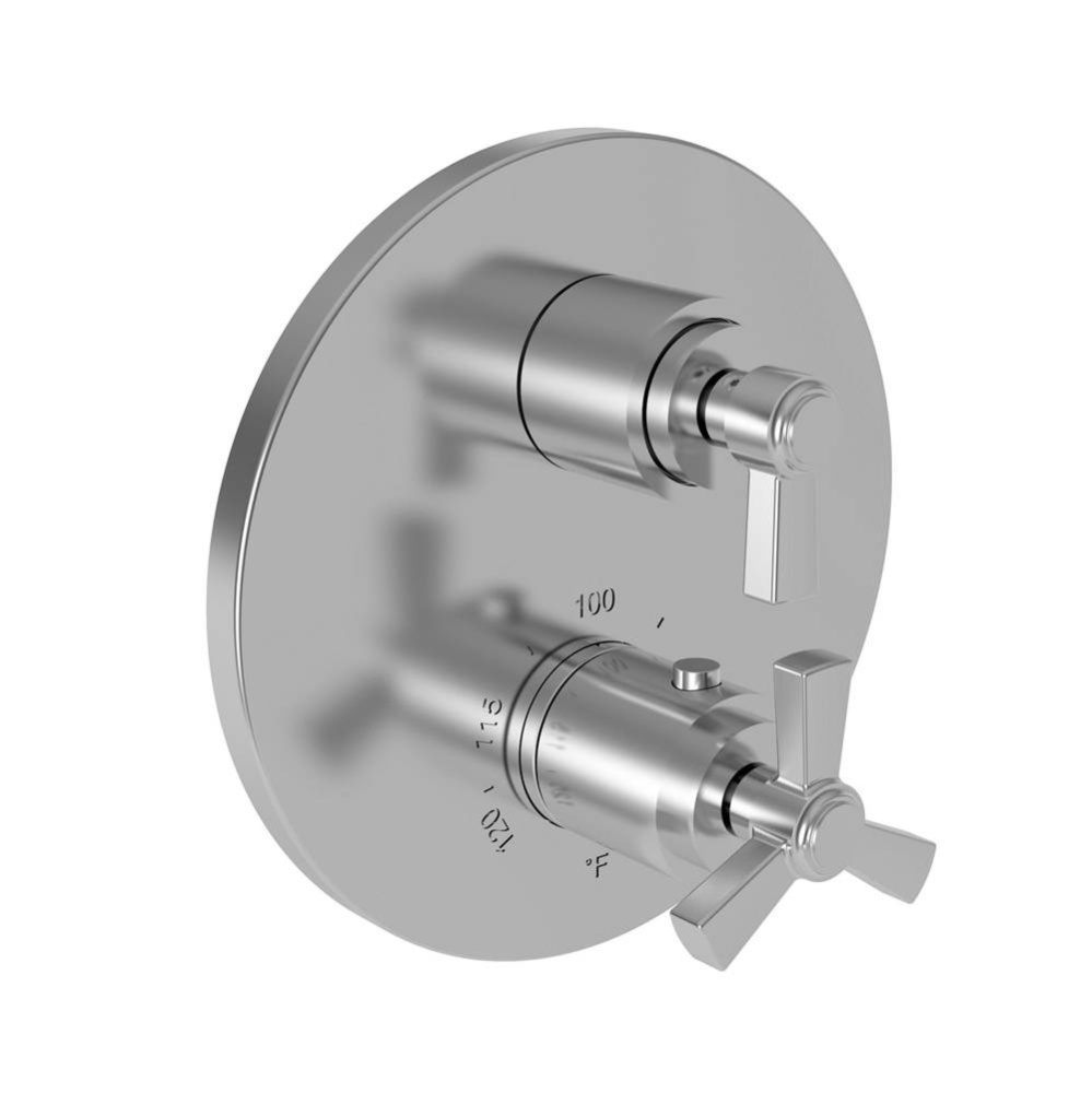 Miro 1/2'' Round Thermostatic Trim Plate with Handle