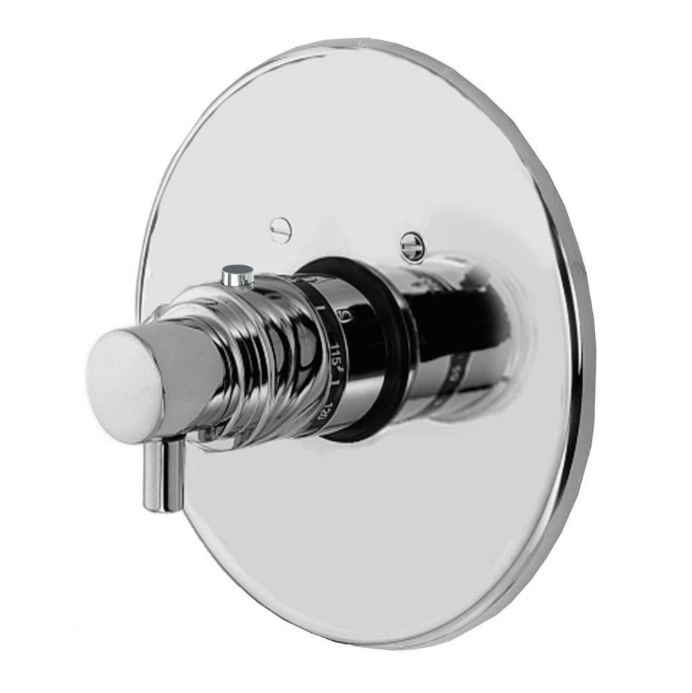 East Linear 3/4'' Round Thermostatic Trim Plate with Handle