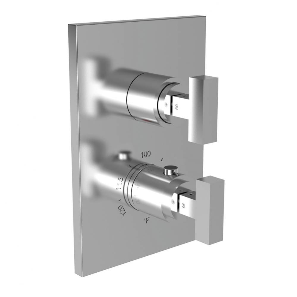 Cube 2 1/2'' Square Thermostatic Trim Plate with Handle