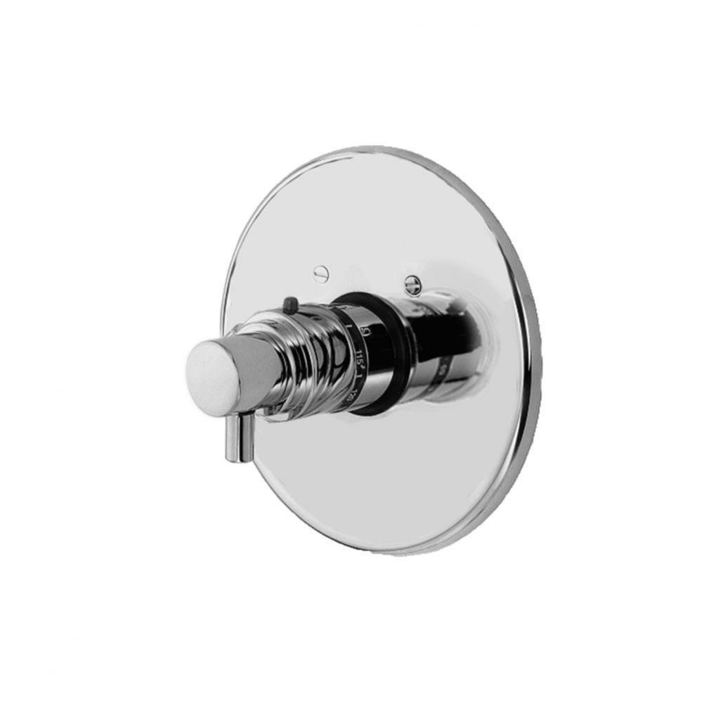 East Linear 3/4'' Round Thermostatic Trim Plate with Handle