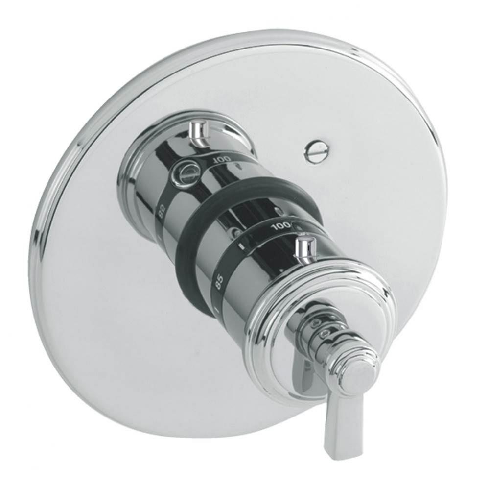 Miro 3/4'' Round Thermostatic Trim Plate with Handle