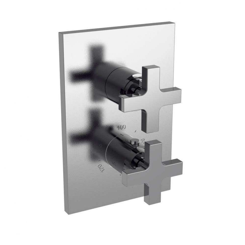 Cube 2 1/2'' Square Thermostatic Trim Plate with Handle