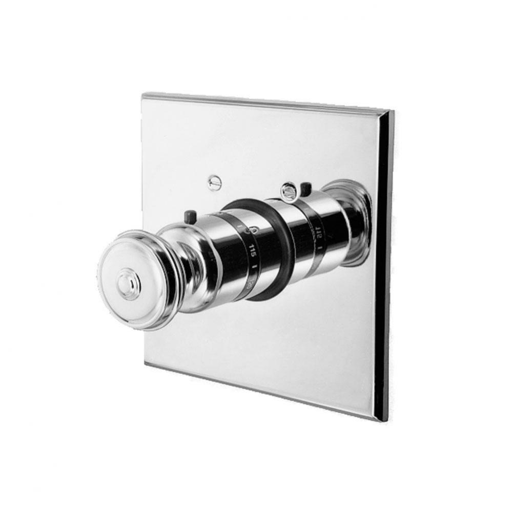 Square Thermostatic Trim Plate with Handle