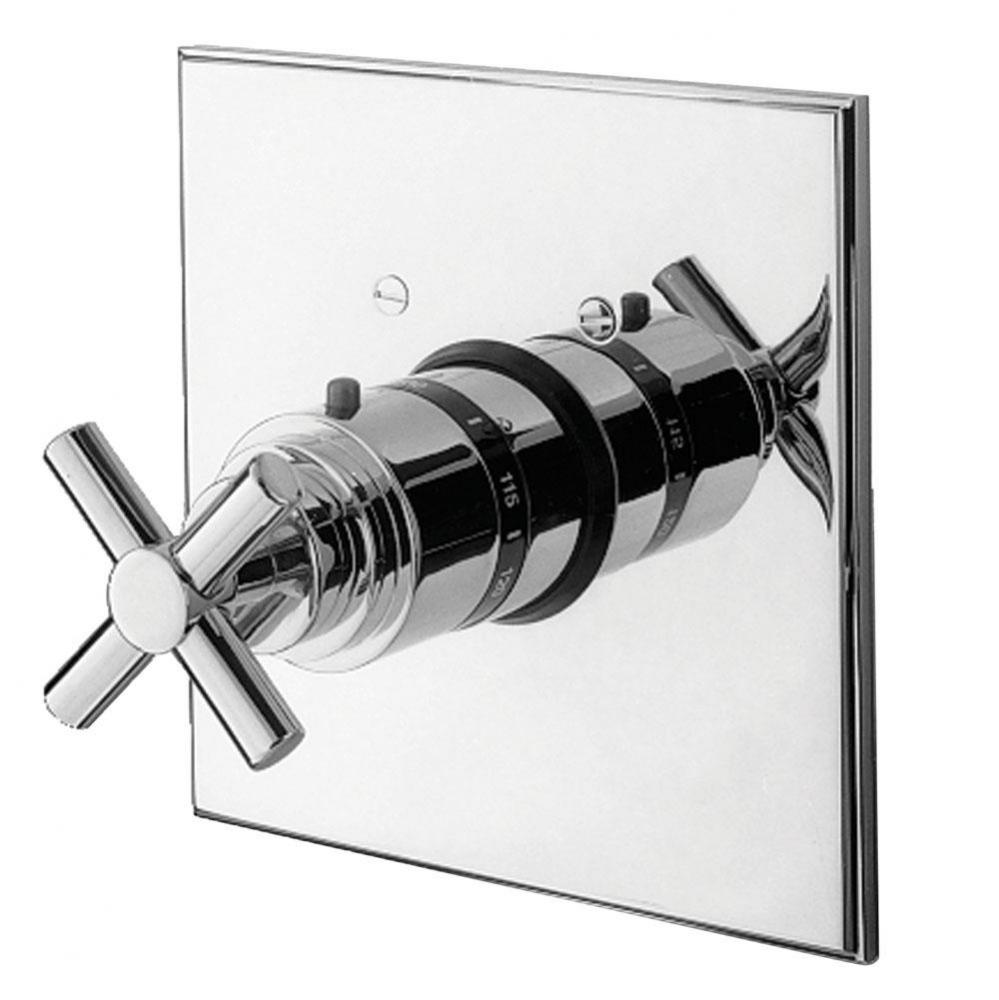 Square Thermostatic Trim Plate with Handle