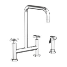 Newport Brass 1400-5412-26 - East Square® Kitchen Bridge Faucet with Side Spray