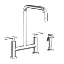 Newport Brass 1400-5413-26 - East Square® Kitchen Bridge Faucet with Side Spray