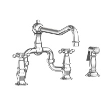 Newport Brass 9452-1-26 - Chesterfield® Kitchen Bridge Faucet with Side Spray