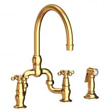 Newport Brass 9460/24 - Kitchen Bridge Faucet with Side Spray