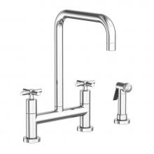 Newport Brass 1400-5412/26 - Kitchen Bridge Faucet with Side Spray