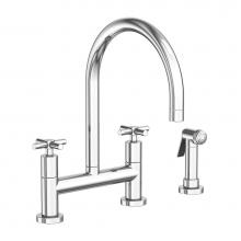 Newport Brass 1500-5412/26 - Kitchen Bridge Faucet with Side Spray