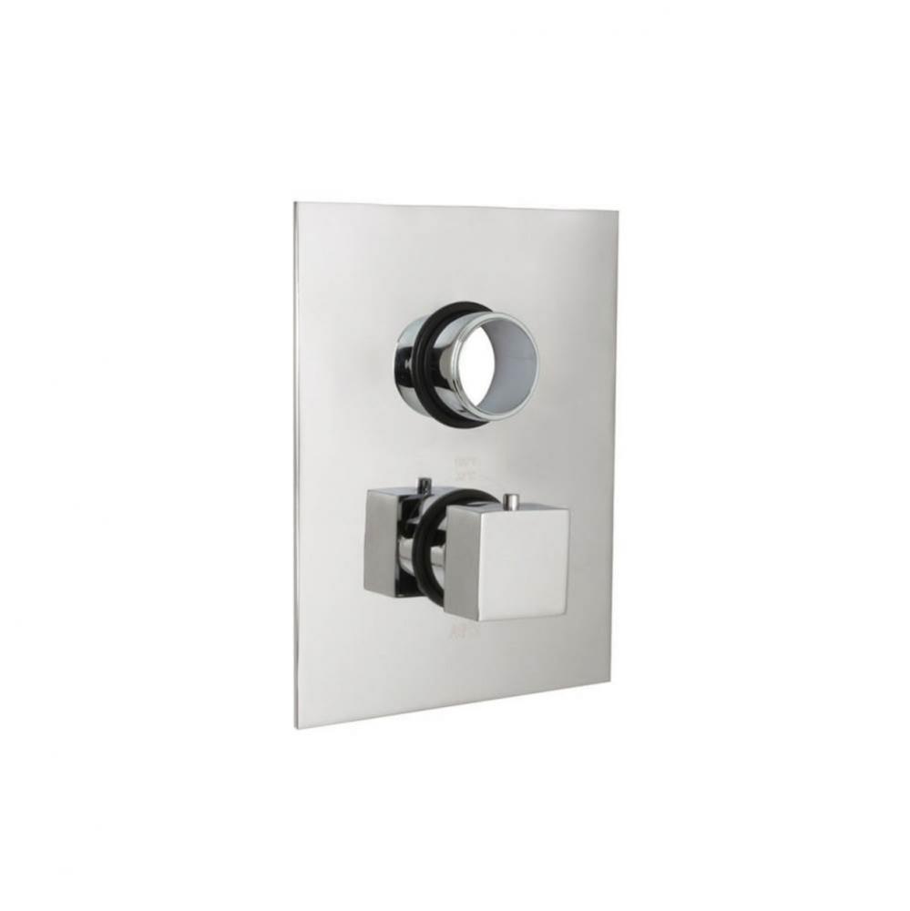 Square Thermostatic Valve Faceplate Trim(Include Thermostatic Handle),Chrome