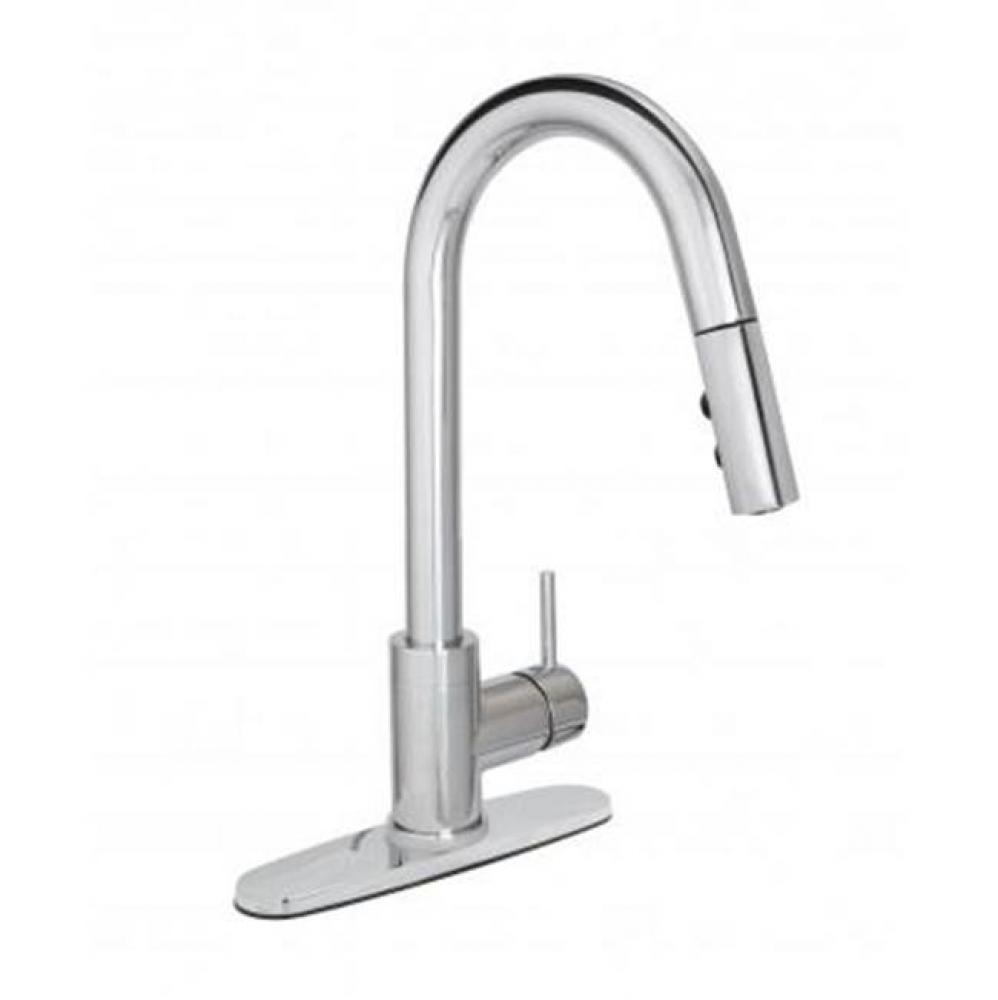 Reliaflo Contemporary Pull Down Kitchen Faucet in Chrome