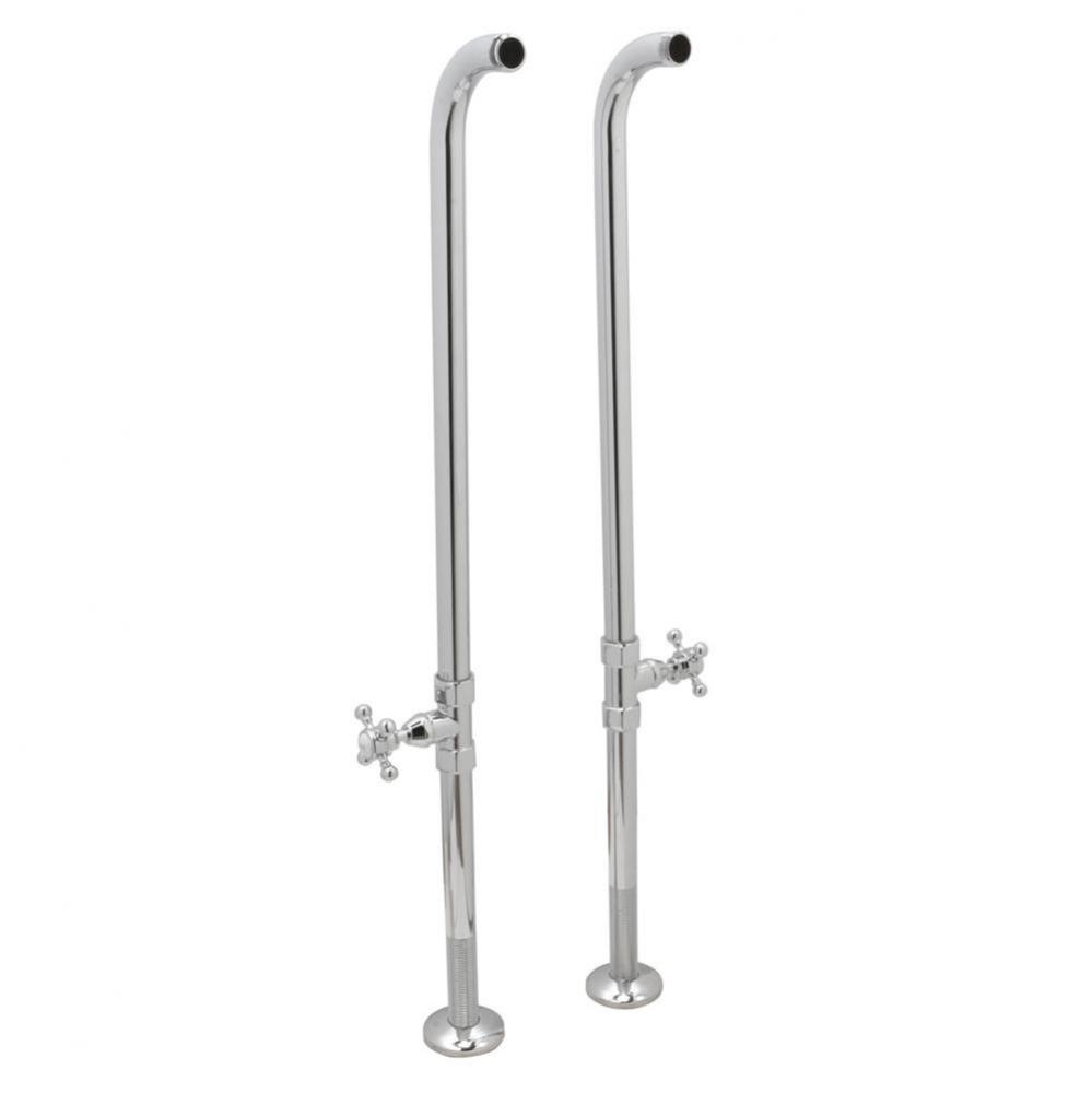 Sherington Classic Free Standing Heavy Supply Lines With Stop Valves