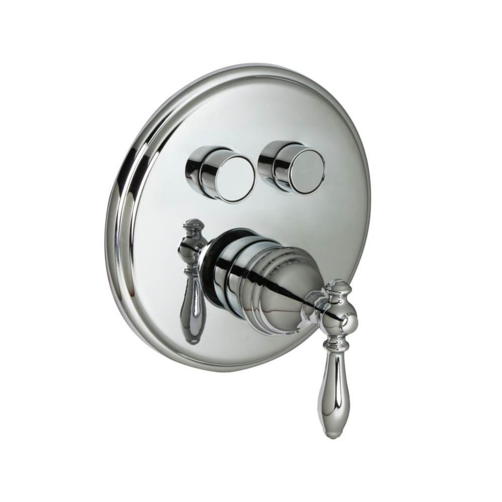 Classic Styled Two Button Shower Trim- Chrome