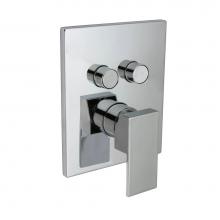 Huntington Brass P3522101 - Contemporary Square Styled Two Button Shower Trim- Chrome