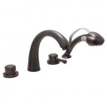 Huntington Brass S7424703 - 4-Pc Roman Tub Filler, Antique Bronze