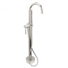 Huntington Brass S7860714 - Euro Free Standing Roman Tub Filler With Hand Shower