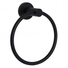 Huntington Brass Y1480249 - Euro Towel Ring In Pvd Matte Black Finish