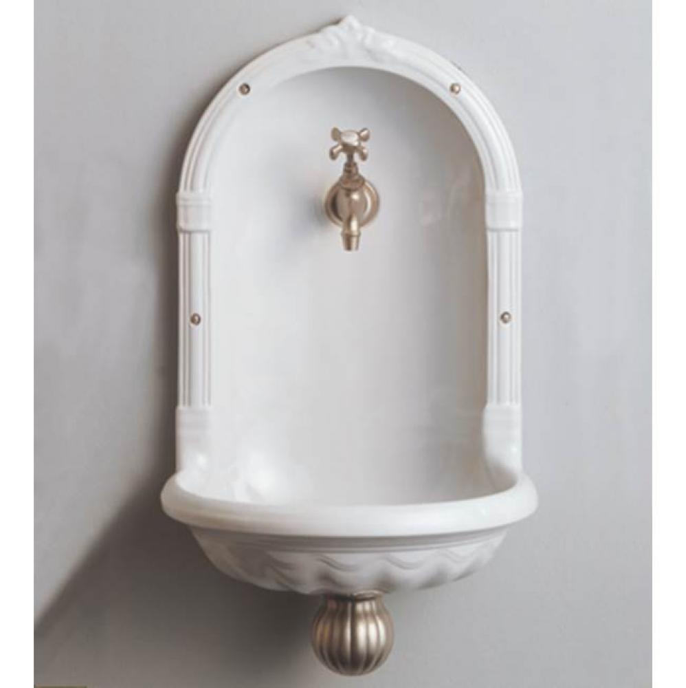 ''Niche'' Wall Mounted Earthenware Fountain Sink in