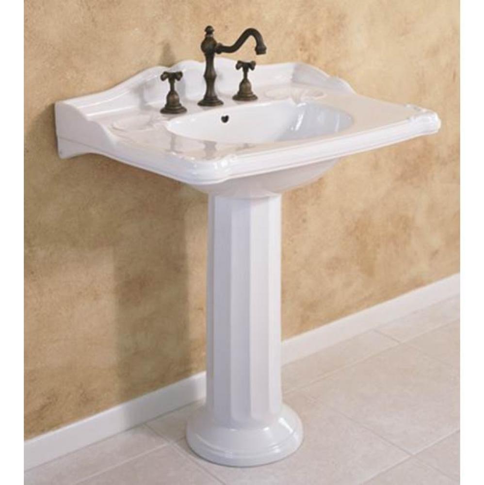 ''Charleston'' Washbasin Only in White, Single Hole