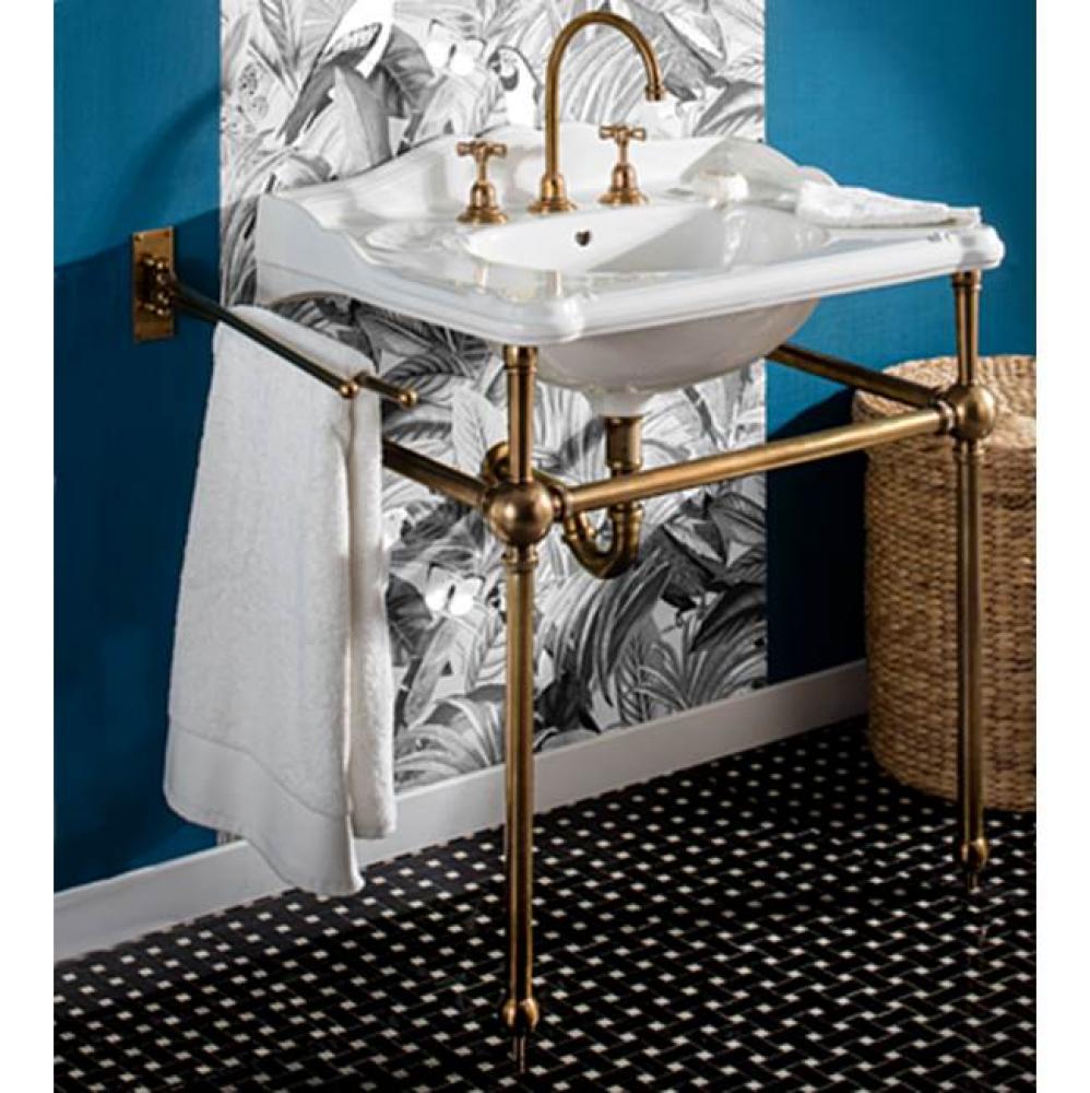 ''Charleston'' Metal Washstand Only in Weathered Brass