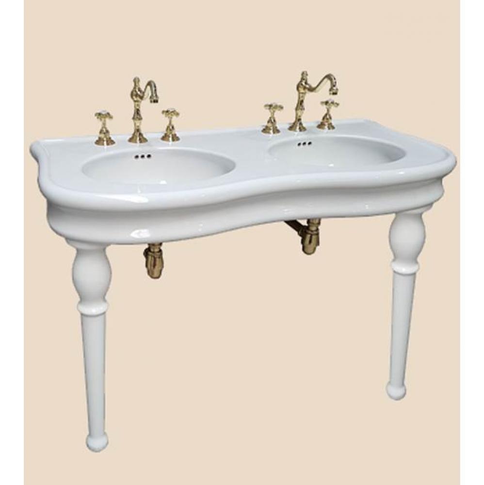 ''Belle Epoque Double Basin Lavatory Table Only in