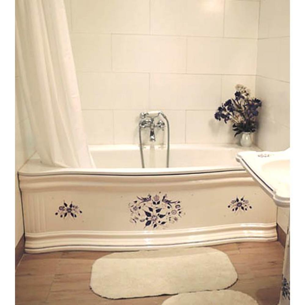''Old Time'' Fiberglass Bathtub and Panel in Sceau