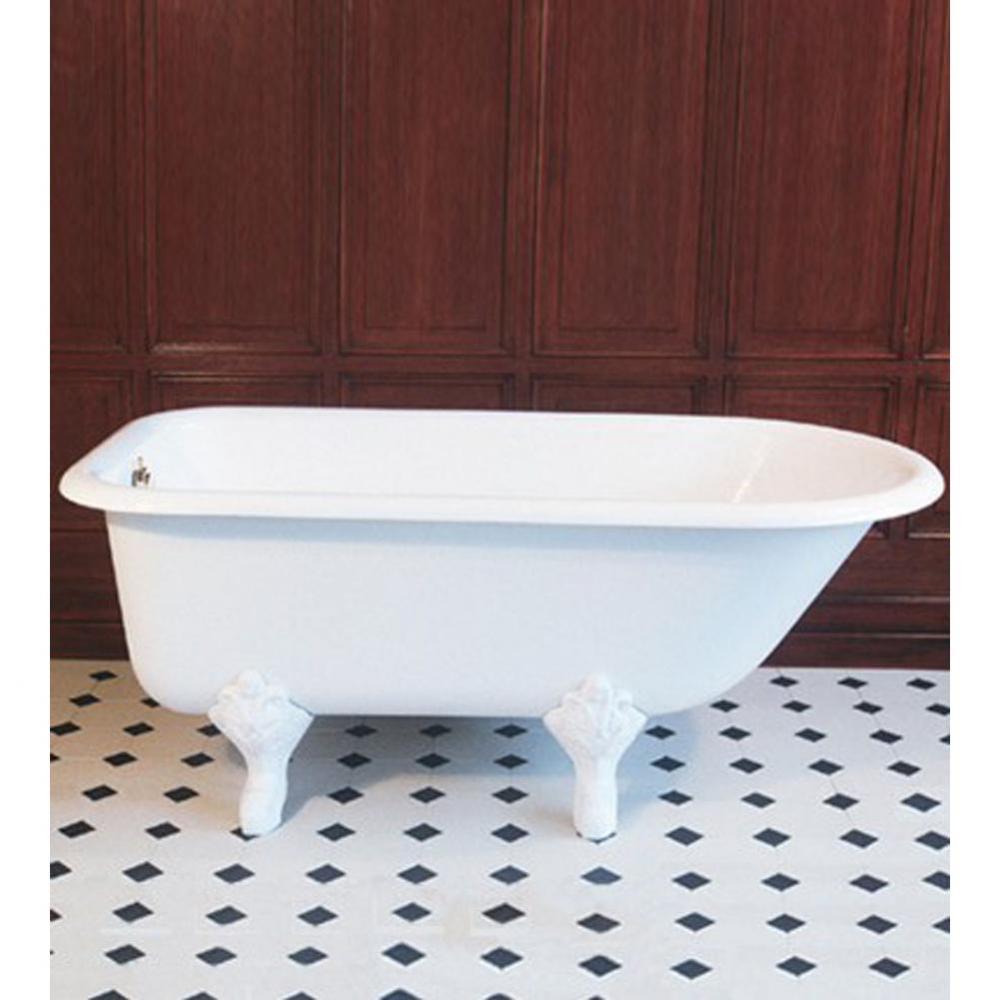 Cast Iron ''Retro'' 5 Foot Bathtub and Cast Iron Feet in Moustier