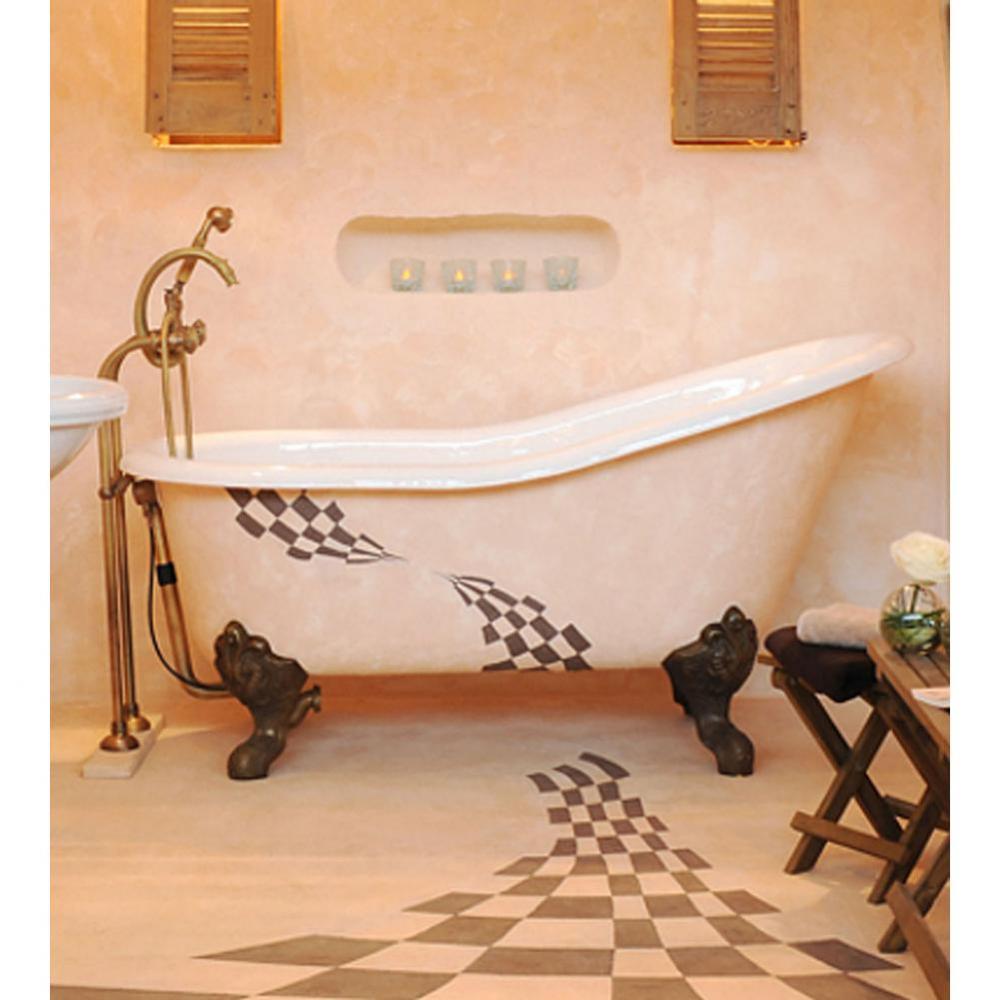 Cast Iron ''Marie Louise'' Bathtub and Cast Iron Feet in Moustier