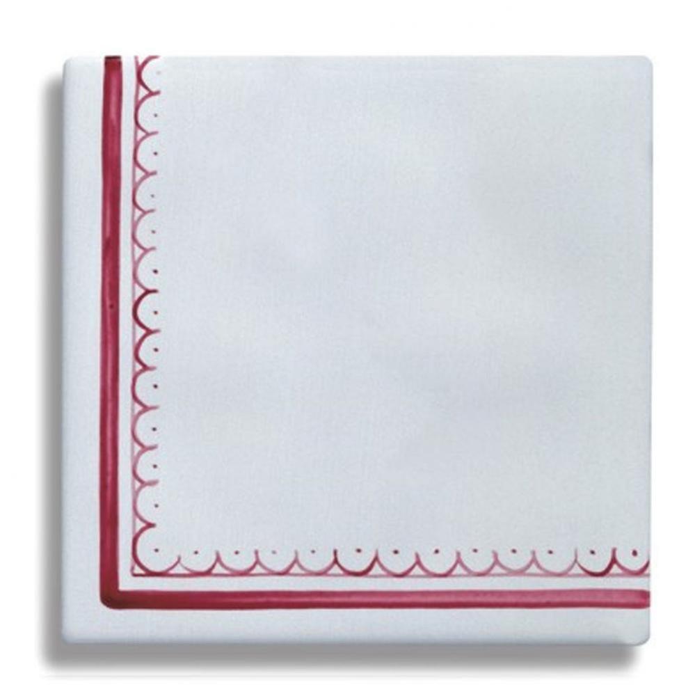 ''Duchesse'' Corner Border Pattern Tile in Sceau