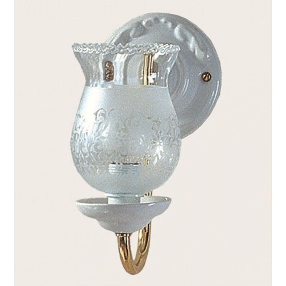 ''Charleston'' Wall Light in White, Polished