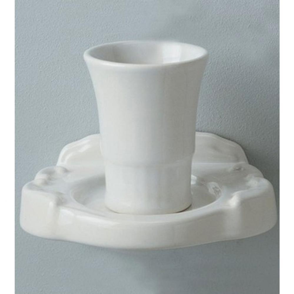 ''Charleston'' Tumbler and Holder in White