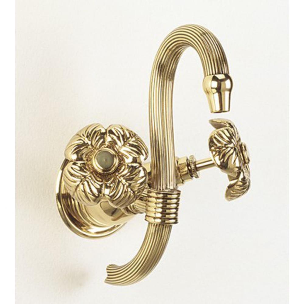 ''Verseuse'' Wall Mounted Mixer with Cloverleaf Handles in Polished