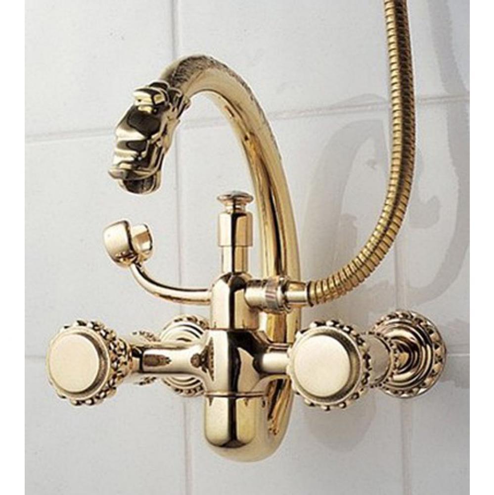 ''Pompadour'' Wall Mounted Tub Filler with Hand Shower in