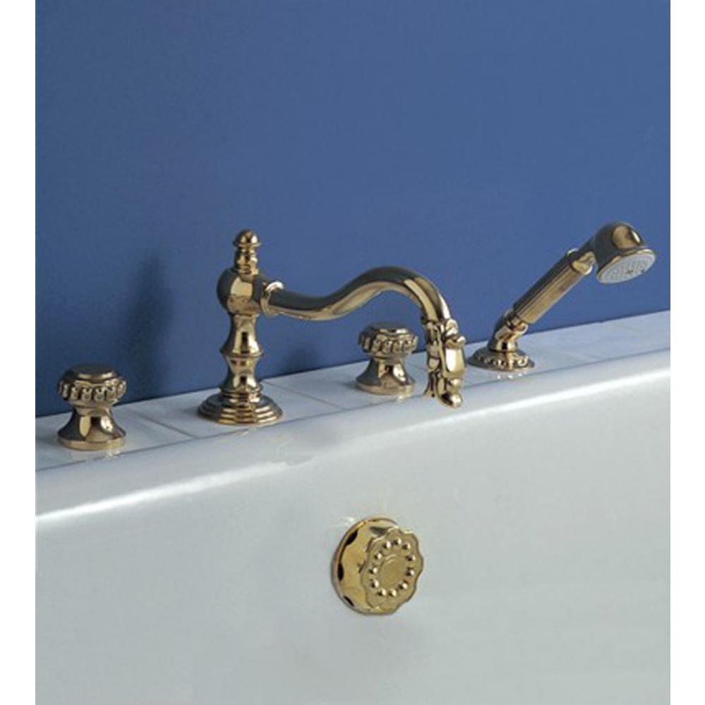 ''Pompadour'' 3-Hole Deck Mounted Roman Tub Set in Polished