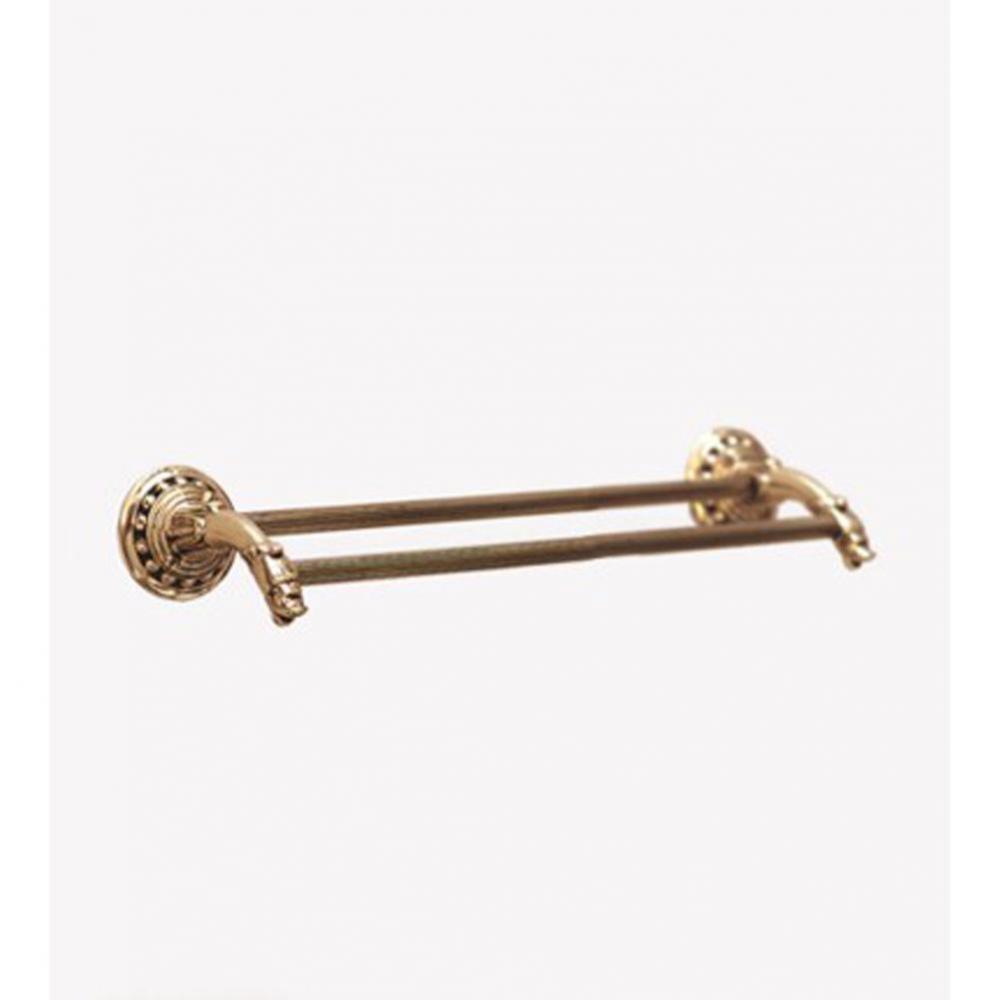 ''Pompadour'' 18-inch Double Towel Bar in Old