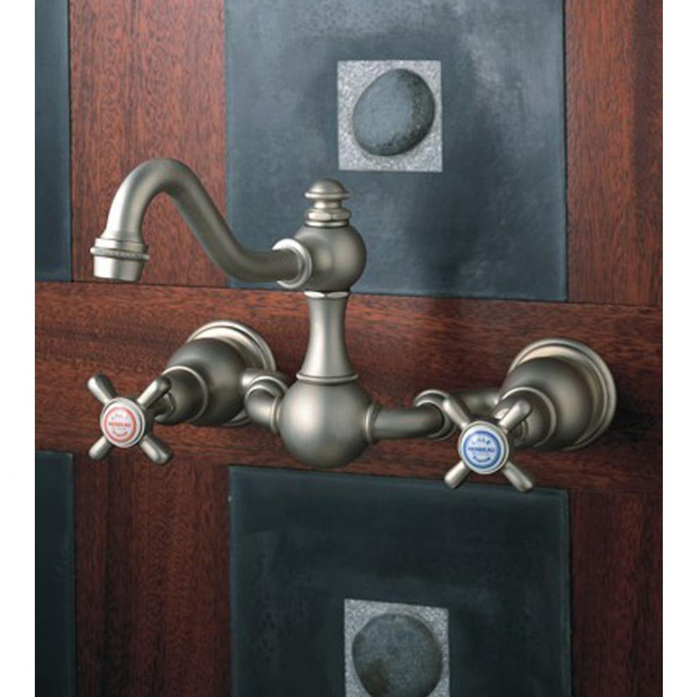 ''Royale'' Wall Mounted 2-Hole Set without Waste in Satin