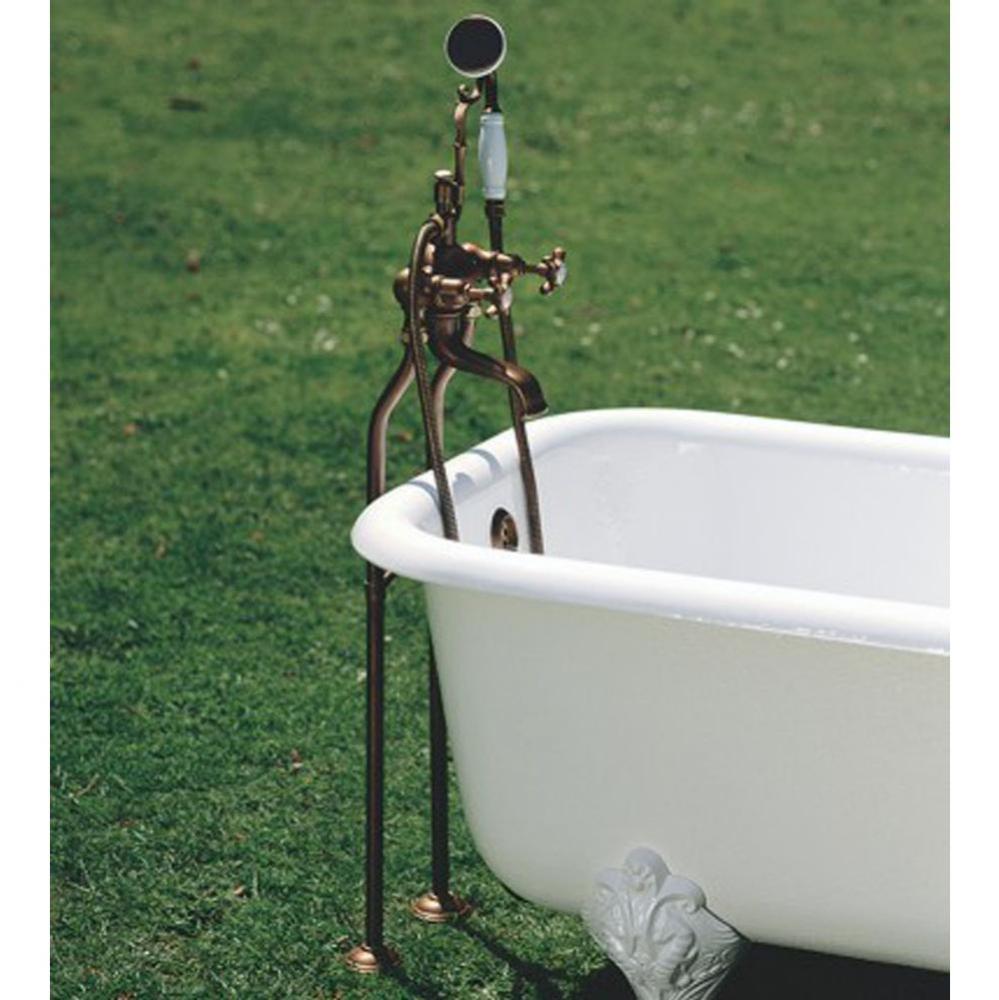 ''Royale'' Exposed Tub and Shower Mixer Deck Mounted in Weathered