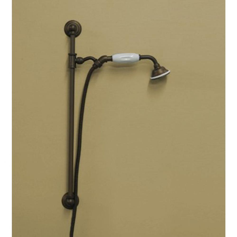 ''Royale'' Slide Bar with Personal Hand Shower in Weathered
