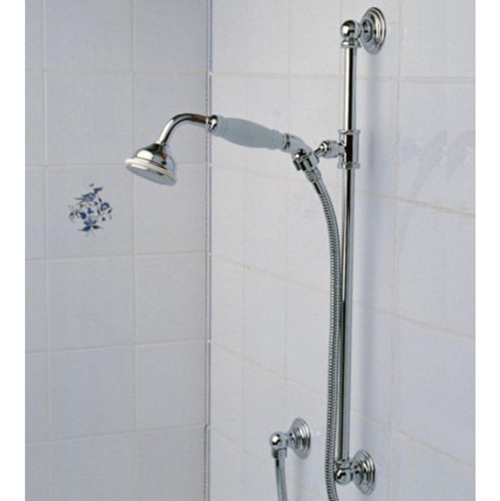 ''Royale'' Slide Bar with Personal Hand Shower and Wall Elbow in Polished