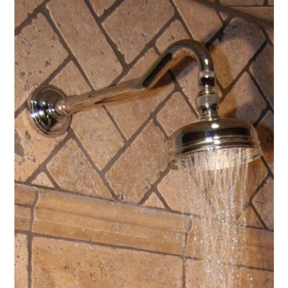 ''Royale'' Wall Mounted Showerhead, Arm and Flange in Polished